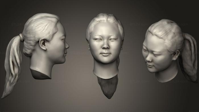 Анатомия скелеты и черепа (Голова девушки, ANTM_0563) 3D модель для ЧПУ станка